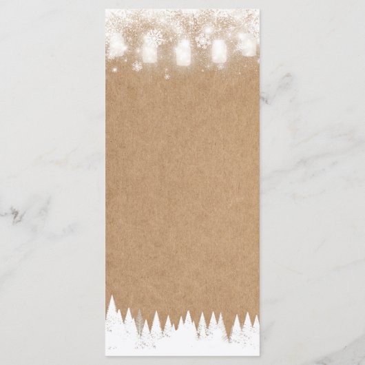 Menu Mariage d'hiver (Dos)