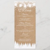 Menu Mariage d'hiver (Devant)
