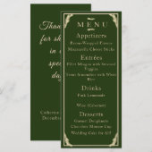 Menu Mariage d'hiver catholique (Devant / Derrière)