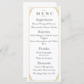 Menu Mariage d'hiver catholique (Devant / Derrière)