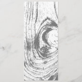 Menu Mariage d'hiver chic simple au bois rustique noir (Dos)