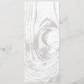 Menu Mariage d'hiver chic simple en bois rustique blanc (Dos)