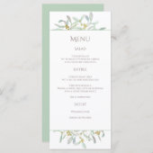 Menu Mariage d'hiver de Mistletoe givré (Devant / Derrière)