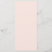 Menu Mariage d'hiver flocon de neige rose pastel (Dos)