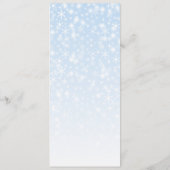 Menu Mariage d'hiver, Menu Mariage Flocon de neige (Dos)