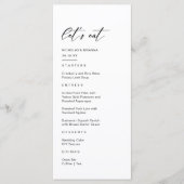 Menu Mariage d'hiver noir et blanc classique (Devant)