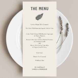 Menu Mariage d'illustration simple moderne