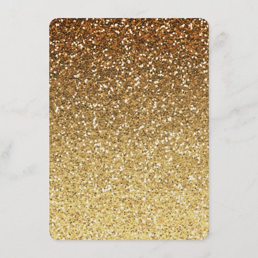 Menu Mariage d'impression Black and Gold Bokeh (Dos)