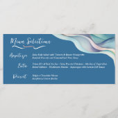 Menu Mariage d'onde couleur Abstrait moderne (Dos)