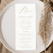 Menu Mariage d'or Elegance moderne