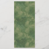 Menu Mariage d'or fleuri rose couronne botanique (Dos)