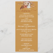 Menu Mariage d'or Floral Fall (Devant)
