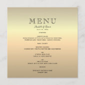 Menu Mariage d'or minimaliste (Devant)