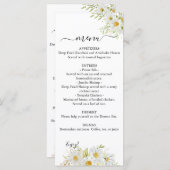 Menu Mariage Double Chrysanthème Vert (Devant / Derrière)