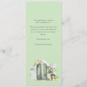 Menu Mariage Double Face Aquarelle Citron Pastel (Dos)