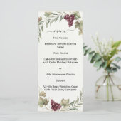 Menu Mariage Double Face de Vignoble de Napa Valley (Debout devant)