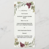 Menu Mariage Double Face de Vignoble de Napa Valley (Devant)