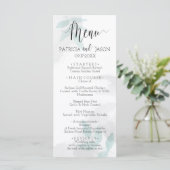 Menu Mariage doux menthe et gris (Debout devant)