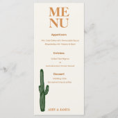 Menu Mariage du désert (Devant)