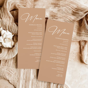Menu Mariage du désert Boho Earth Tone