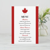 Menu Mariage du drapeau canadien (Debout devant)