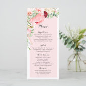 Menu Mariage du jardin d'aquarelle sauvage | (Debout devant)