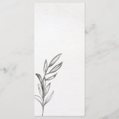 Menu Mariage du jardin de printemps (Dos)