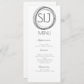 Menu Mariage du logo de bord circulaire minimalist (Devant / Derrière)