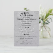 Menu Mariage du lustre Diamond en marbre d'argent (Debout devant)