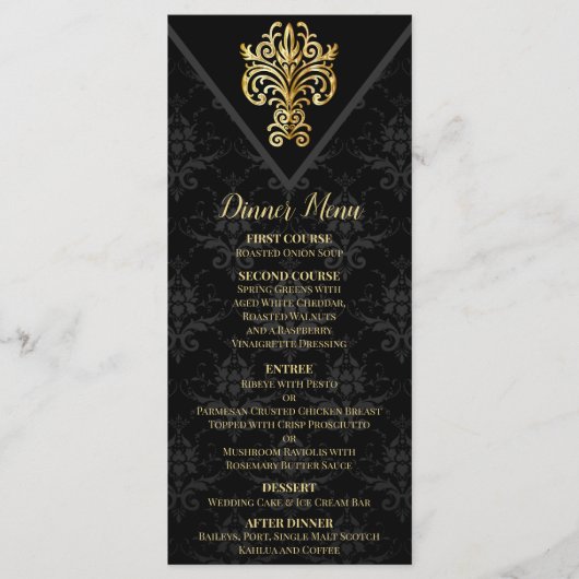 Menu Mariage du soir flamboyant (Devant)