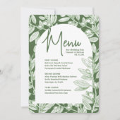 Menu Mariage du vignoble d'Olive (Devant)