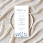 Menu Mariage Dusty Blue Fleur sauvage<br><div class="desc">Menu Mariage Dusty Blue Fleur sauvage</div>