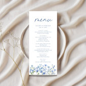 Menu Mariage Dusty Blue Fleur sauvage