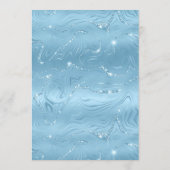 Menu Mariage Dusty Blue Silver Parties scintillant (Dos)