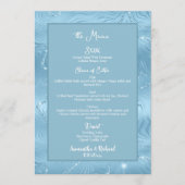 Menu Mariage Dusty Blue Silver Parties scintillant (Devant)