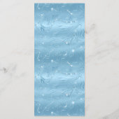 Menu Mariage Dusty Blue Silver Parties scintillant (Dos)