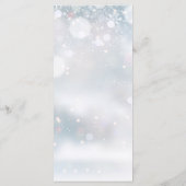 Menu Mariage Écriture Cœur Flocons de Neige Hiver (Dos)