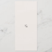 Menu Mariage éditorial minimaliste ivoire (Dos)