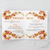 Menu Mariage Élégance Automne (Intérieur)
