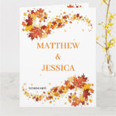 Menu Mariage Élégance Automne (Fleur jaune)