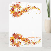 Menu Mariage Élégance Automne (Dos)