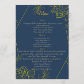 Menu Mariage Élégance Dorée (Devant)
