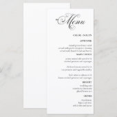 Menu Mariage élégant (Devant / Derrière)