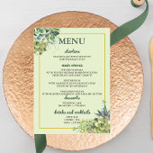 Menu Mariage élégant