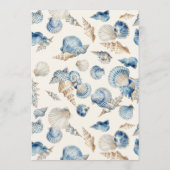 Menu Mariage Élégant à Bordure de Coquillages (Dos)