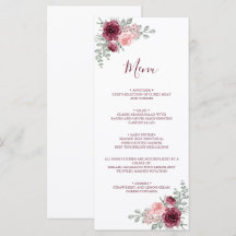 Mariage élégant aquarelle de rose burgundy et rose