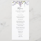 Menu Mariage Élégant au Lilas (Devant)