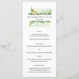 Menu Mariage Élégant aux Agrumes Méditerranéens à l'Aqu