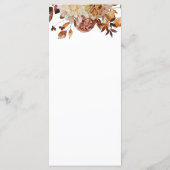 Menu Mariage Élégant aux Feuilles d'Automne (Dos)