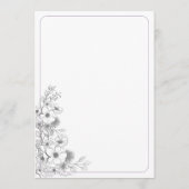 Menu Mariage Élégant aux Fleurs Violettes (Dos)